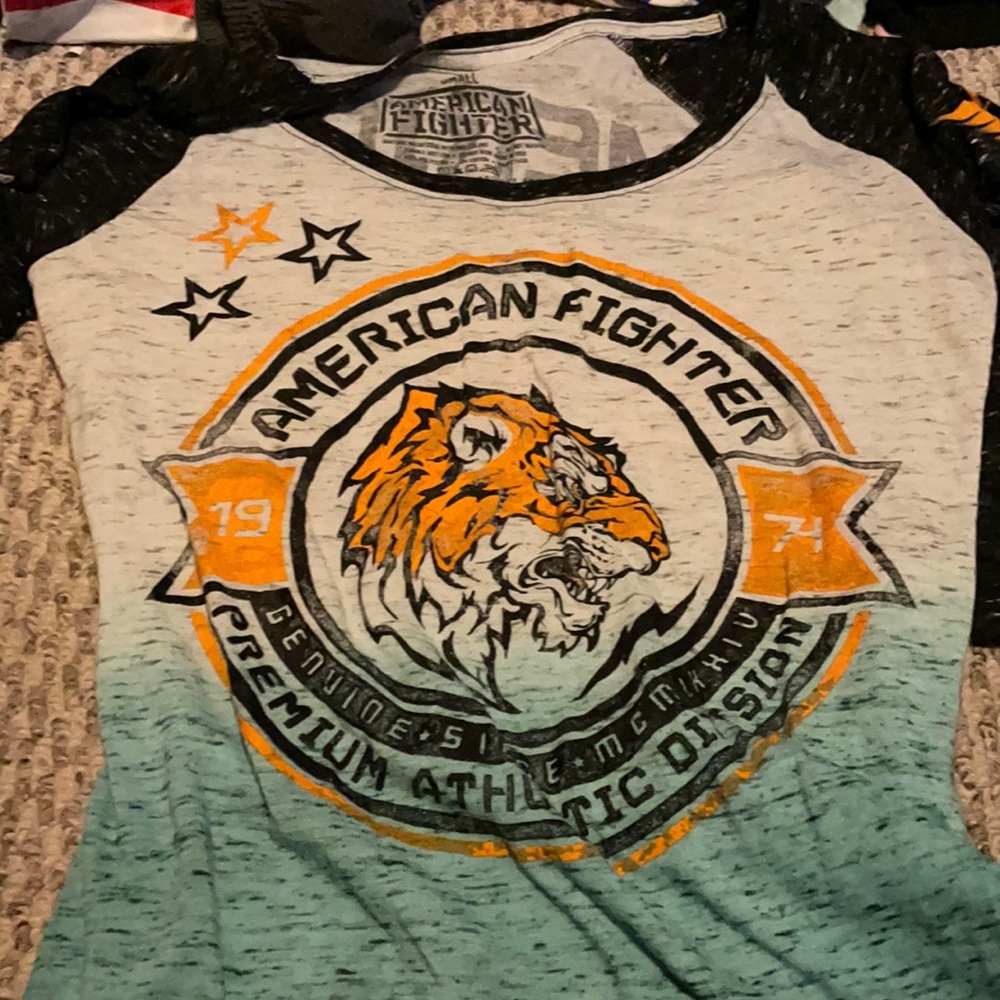 American fighter 3/4 sleeve